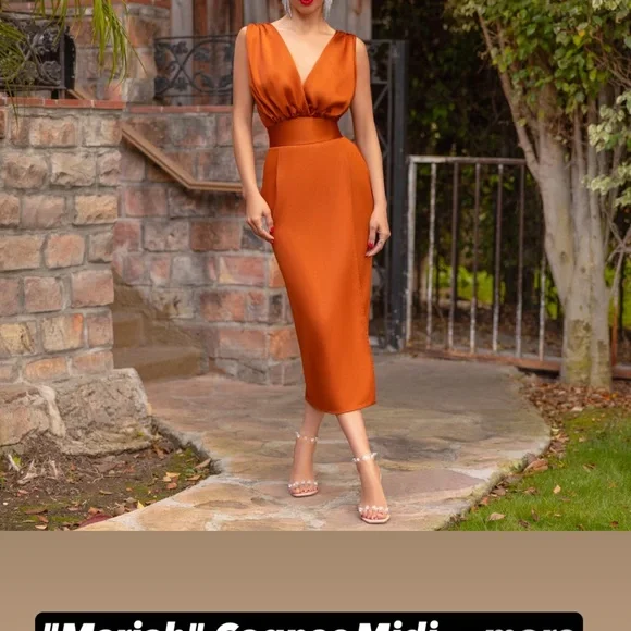 orange velvet dress Classy Burnt Orange Velvet Long Evening Dress,Pageant Dress Y991 –  Simplepromdress